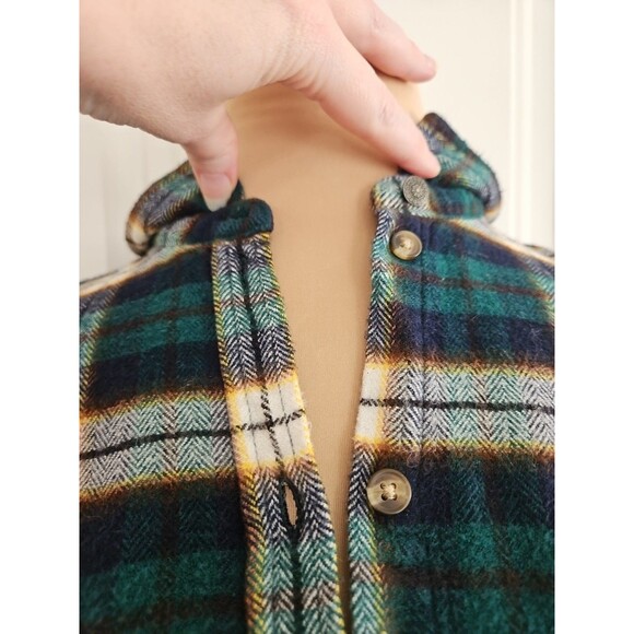 American Eagle Outfitters Women's Top M Slim fit Plaid Ahh Mazingly Soft Green - Picture 4 of 8